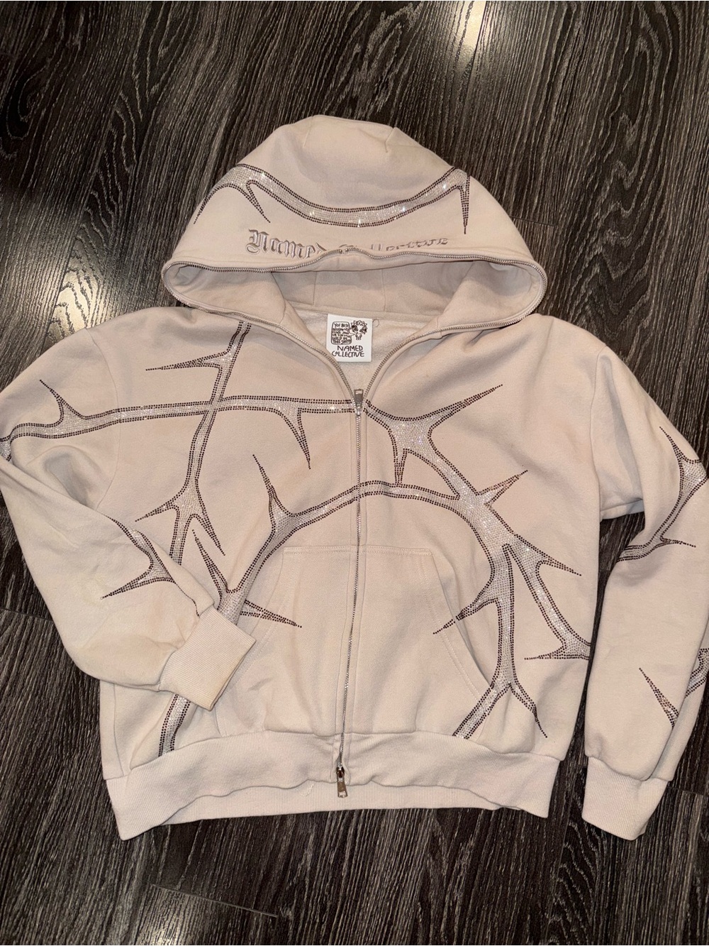 Named Collective Thorn Rhinestone Zip Hoodie